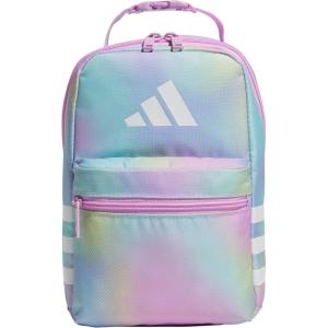 adidas Santiago Lunch Bag Cooler for Women and Men, Insulated Food Container Box with Mesh Pocket, Black/White/3.0, One Size(Halftone Gradient Bliss Lilac/Bliss Lilac Purple/3.0)