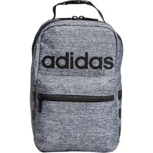 adidas Santiago Lunch Bag Cooler for Women and Men, Insulated Food Container Box with Mesh Pocket, Black/White/3.0, One Size(Jersey Onix Grey/Black/2.0)