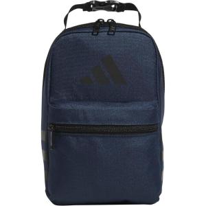 adidas Santiago Lunch Bag Cooler for Women and Men, Insulated Food Container Box with Mesh Pocket, Black/White/3.0, One Size(Mineral Blue/Black/3.0)
