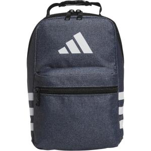 adidas Santiago Lunch Bag Cooler for Women and Men, Insulated Food Container Box with Mesh Pocket, Black/White/3.0, One Size(Twill Onix Grey/Black)