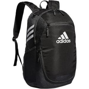 adidas Stadium Team Sports Backpack (36L) + 750 ml (28 oz) Refillable Plastic Sport Water Bottle, Navy Blue 2 + Blue/Silver Metallic, One Size(Black/3.0)