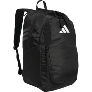 adidas Stadium Team Sports Backpack (36L) + 750 ml (28 oz) Refillable Plastic Sport Water Bottle, Navy Blue 2 + Blue/Silver Metallic, One Size(Black/4.0)