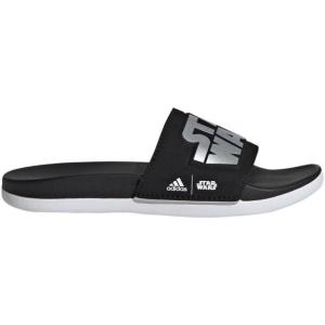 adidas Unisex-Child Adilette Comfort Star Wars (Toddler/Little Big Kid) Slide Sandal(Black/Silver Metallic/White)