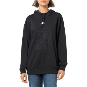 adidas Women’s Printed French Terry Hoodie(Black)