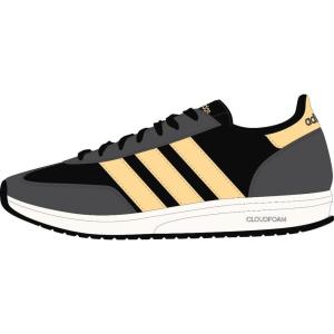 adidas Women’s Run 72 Sneaker(Black/Orange Tint/Grey)