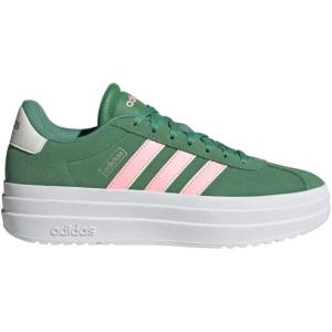 adidas Women’s Vl Court Bold Sneaker(Preloved Green/Pink Spark/Ivory)