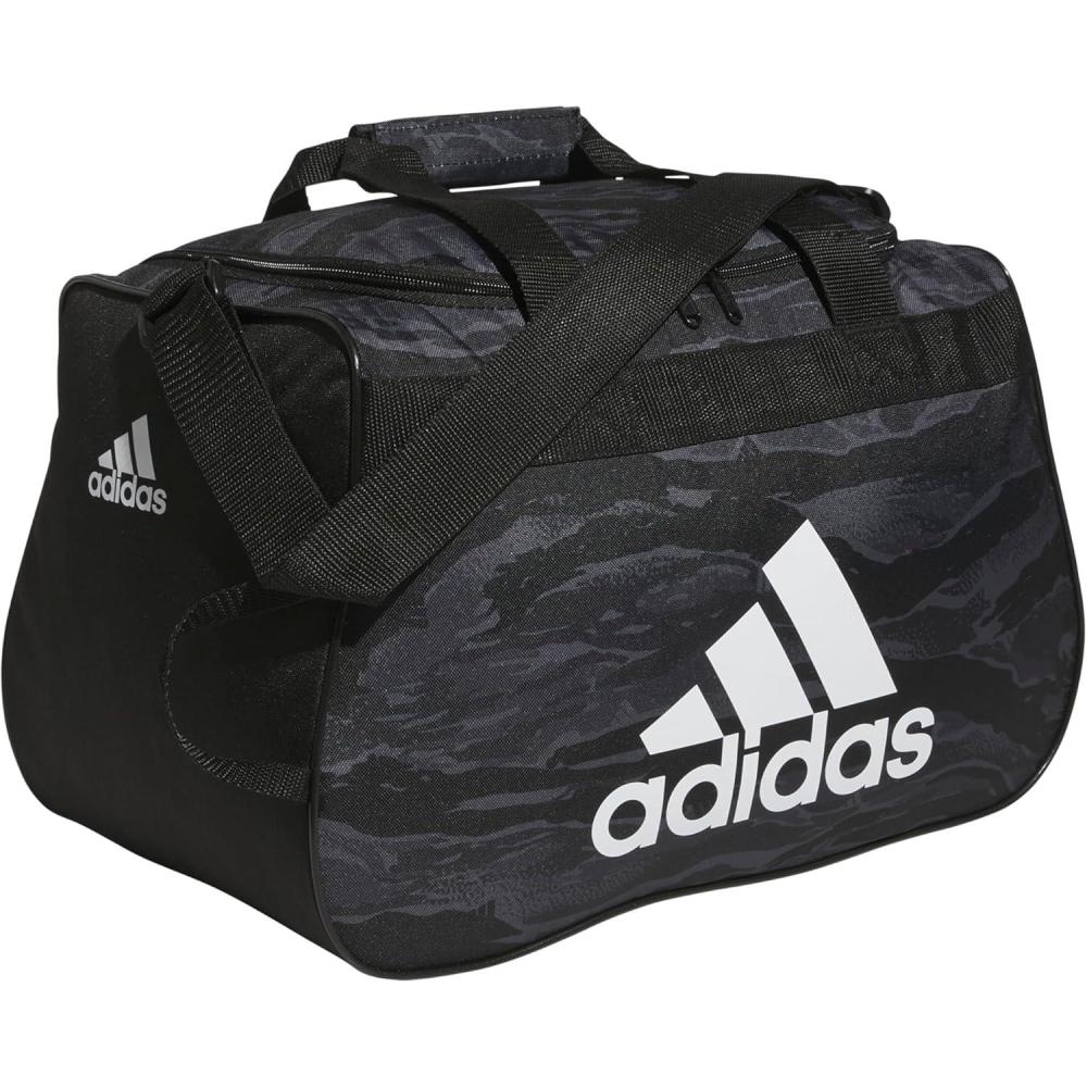 imageadidas Diablo Power Gym Small Duffel Bag for Men and Women  Lightweight for Sports and TravelEssential Camo BlackBlackWhite