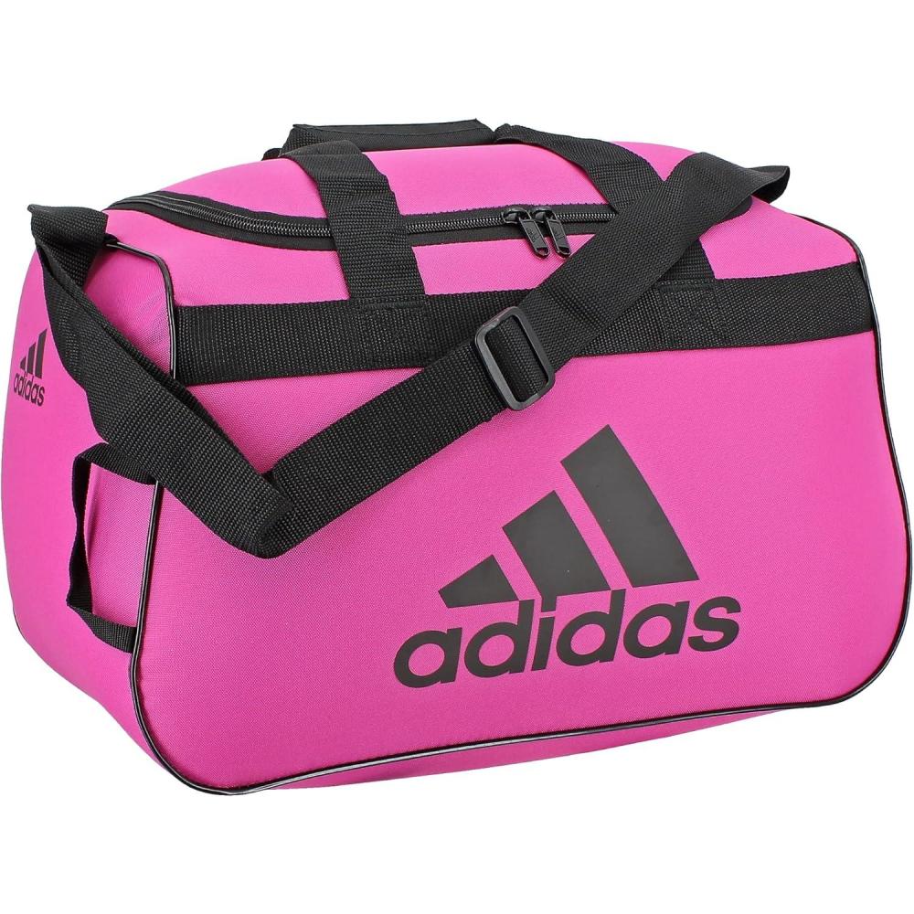 imageadidas Diablo Power Gym Small Duffel Bag for Men and Women  Lightweight for Sports and TravelIntense PinkBlack