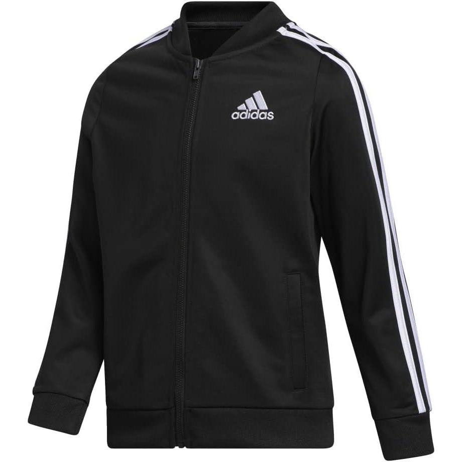 imageadidas Girls Zip Front Tricot Bomber JacketBlack