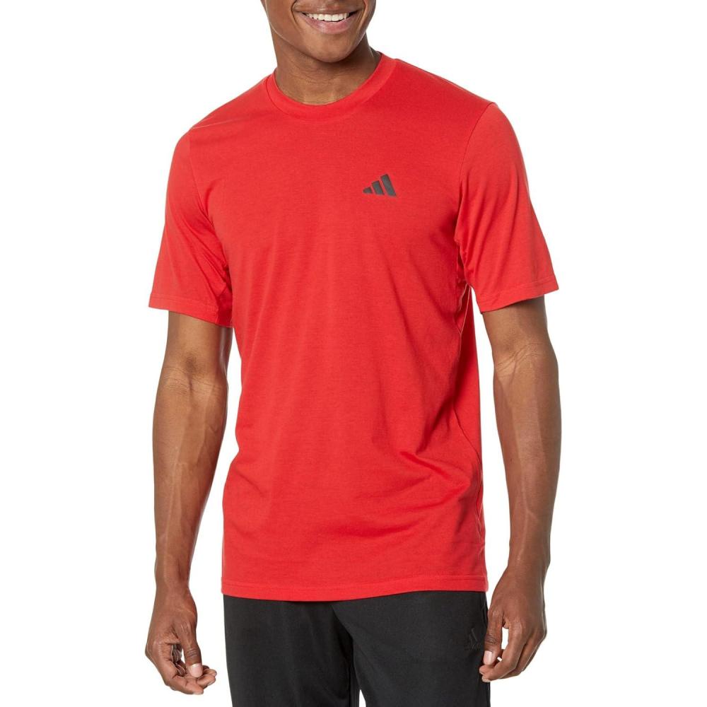 imageadidas Mens Essentials Feel Ready Training TShirtBetter ScarletBlack