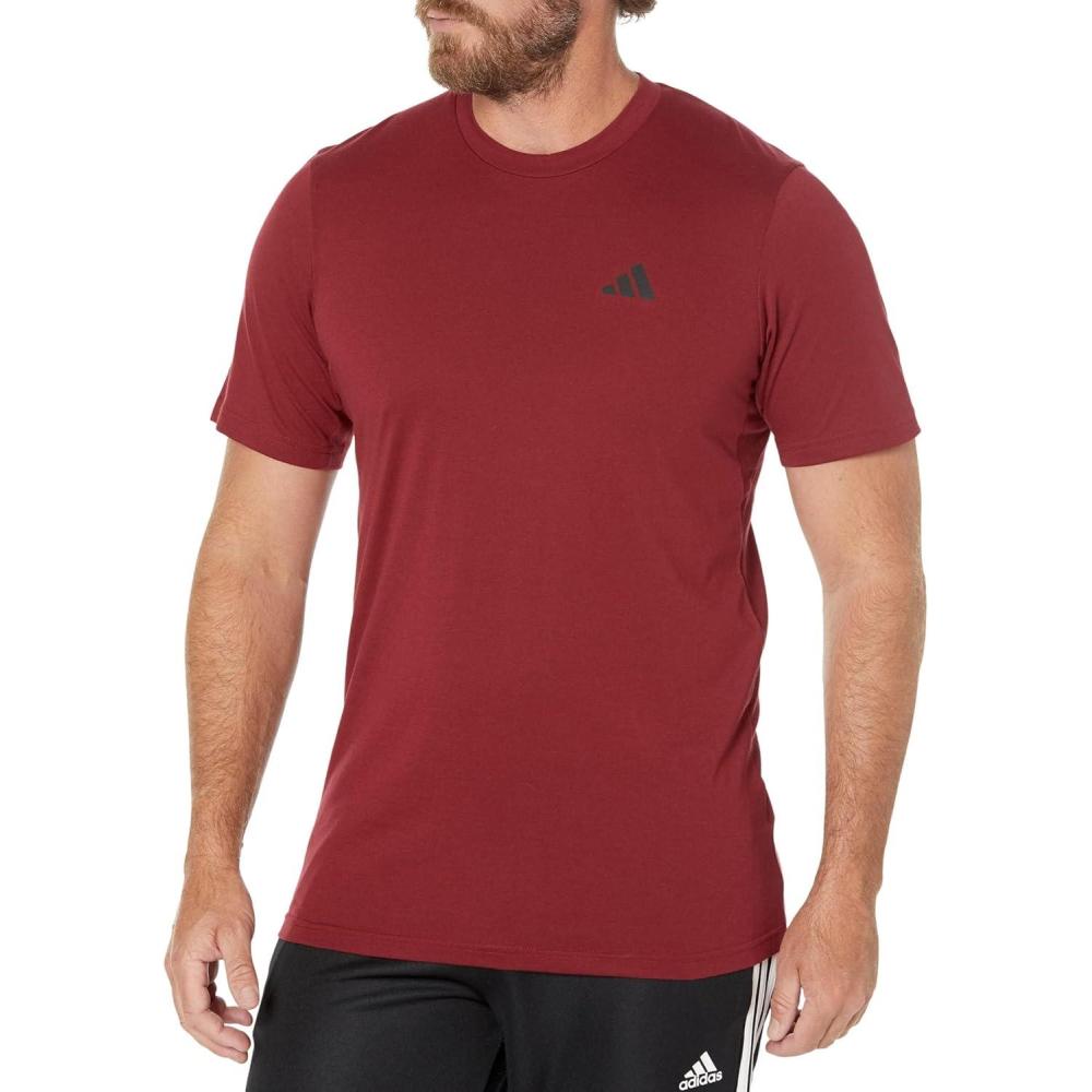imageadidas Mens Essentials Feel Ready Training TShirtCollegiate BurgundyBlack