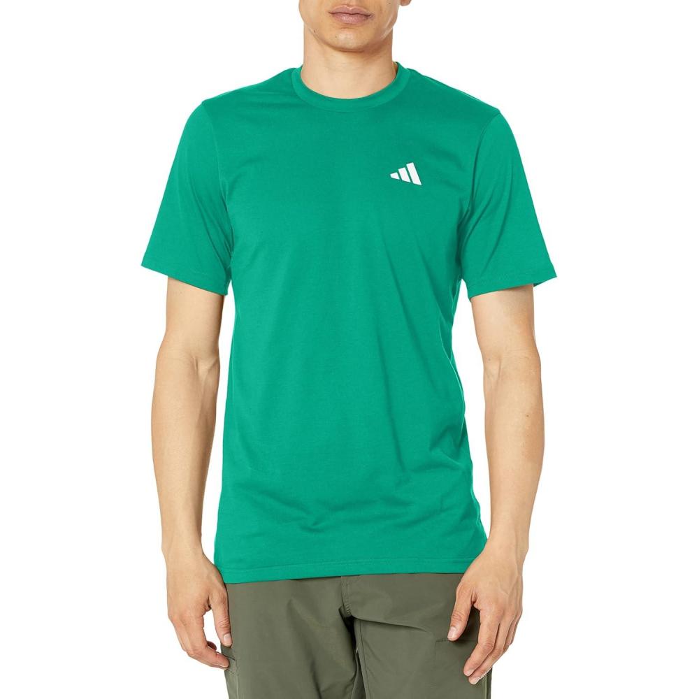 imageadidas Mens Essentials Feel Ready Training TShirtCourt GreenWhite