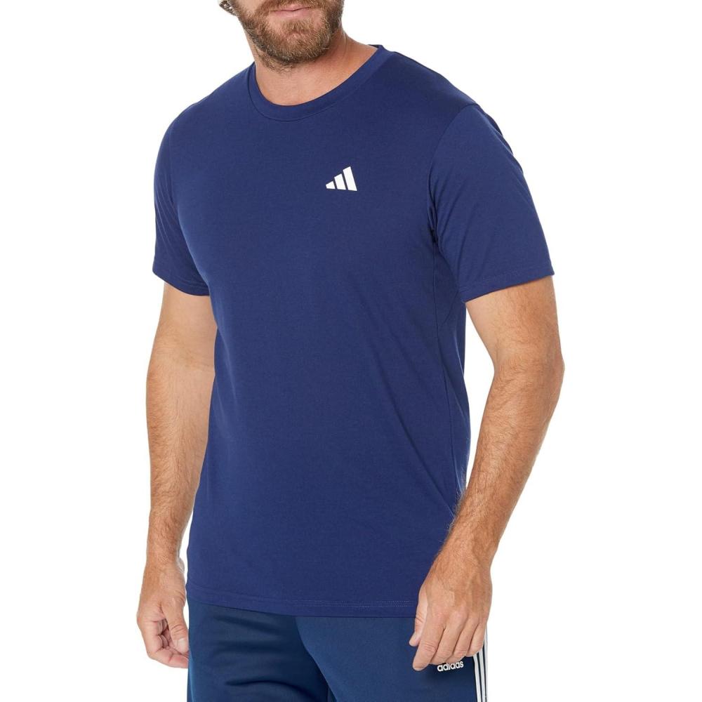 imageadidas Mens Essentials Feel Ready Training TShirtDark BlueWhite