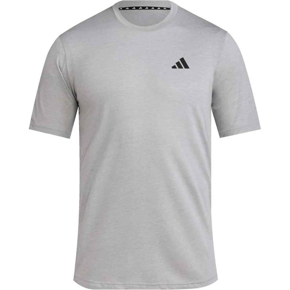 imageadidas Mens Essentials Feel Ready Training TShirtMedium Grey HeatherWhiteBlack