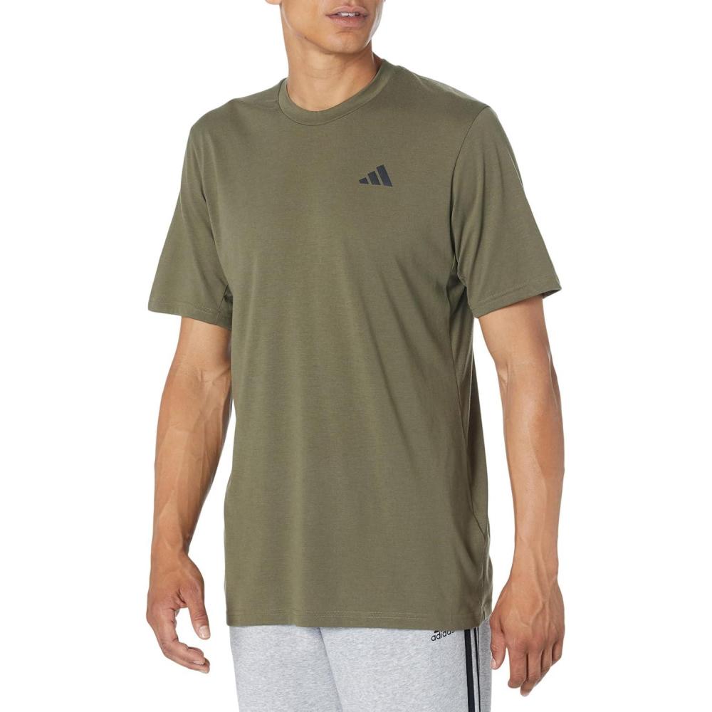imageadidas Mens Essentials Feel Ready Training TShirtOlive StrataBlack