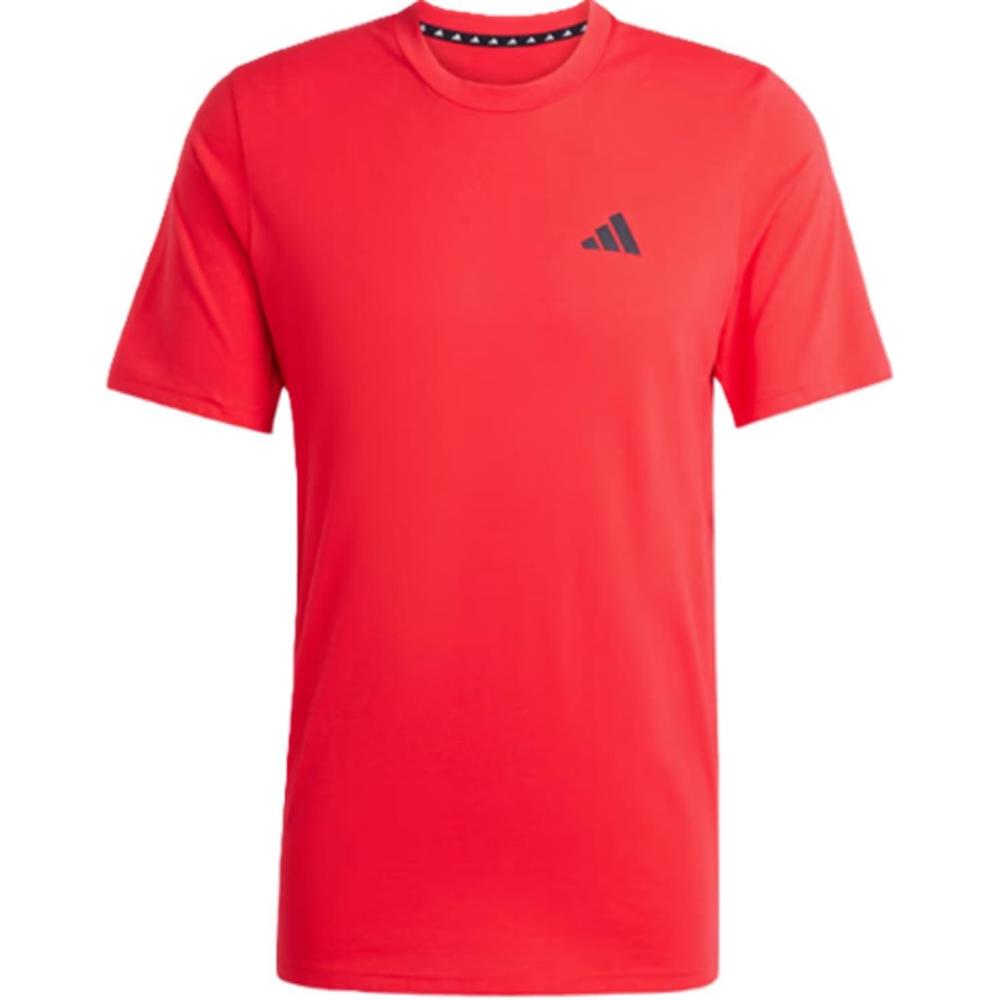 imageadidas Mens Essentials Feel Ready Training TShirtPure RubyBlack