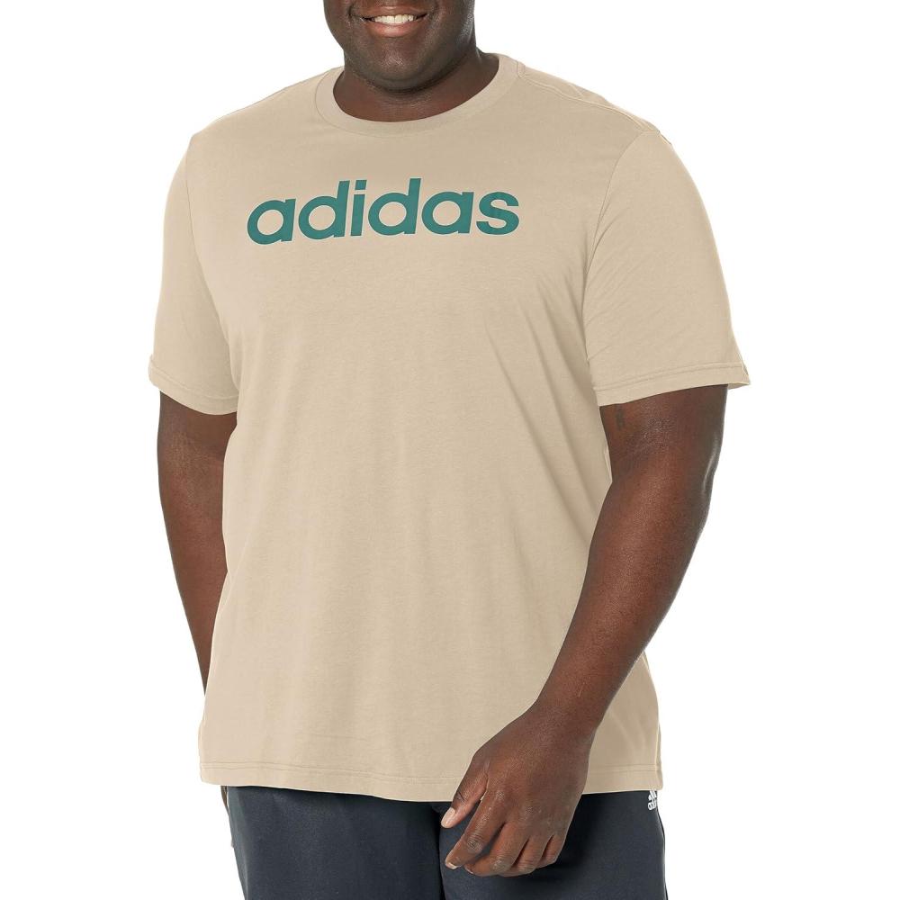 imageadidas Mens Essentials Single Jersey Linear Embroidered Logo TWonder Beige