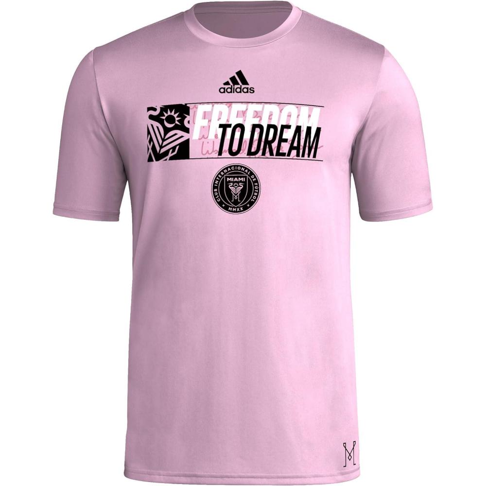 imageadidas Mens Inter Miami Cf MLS Short Sleeve TShirtPink Inter Miami