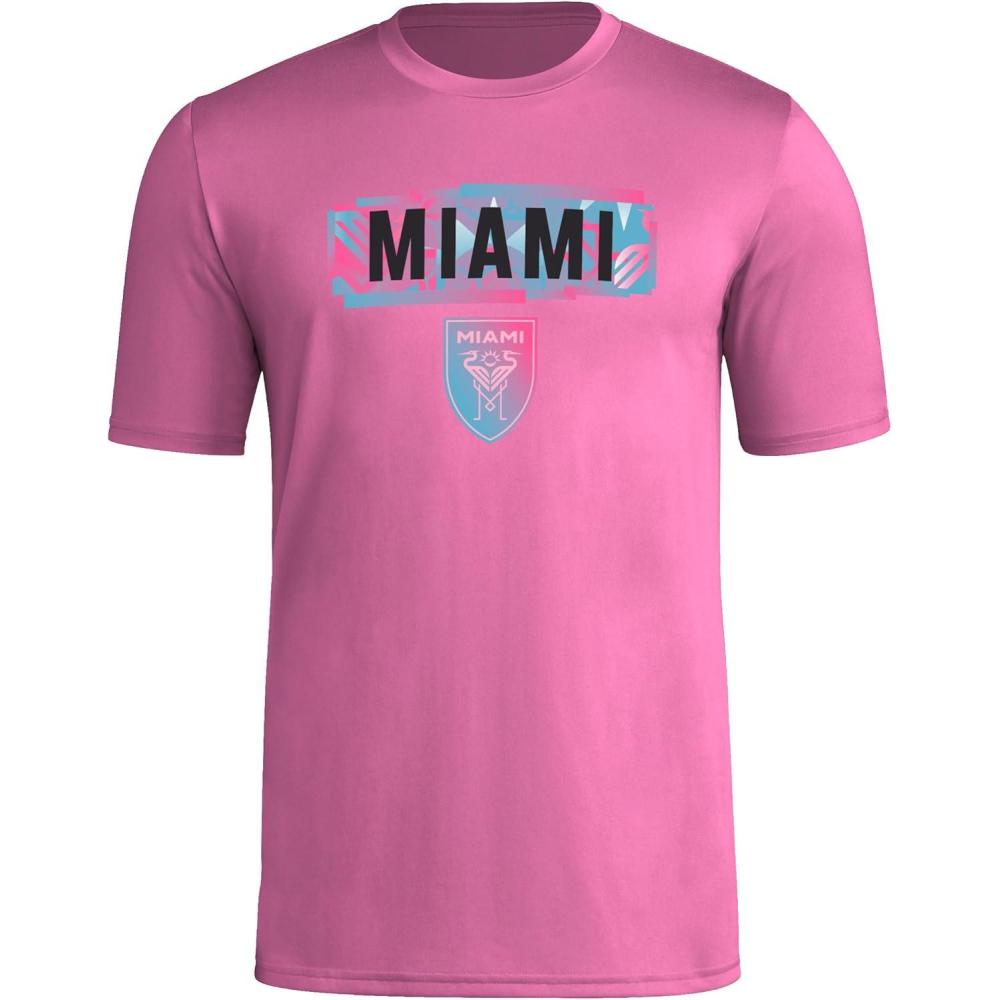 imageadidas Mens Inter Miami Cf MLS Short Sleeve TShirtPink Miami