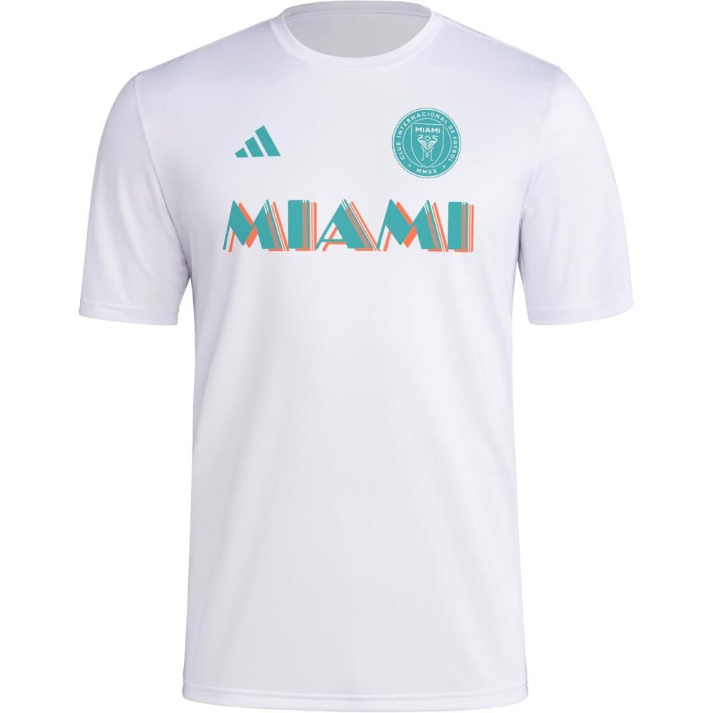 imageadidas Mens Inter Miami Cf MLS Short Sleeve TShirtWhite Blue Miami