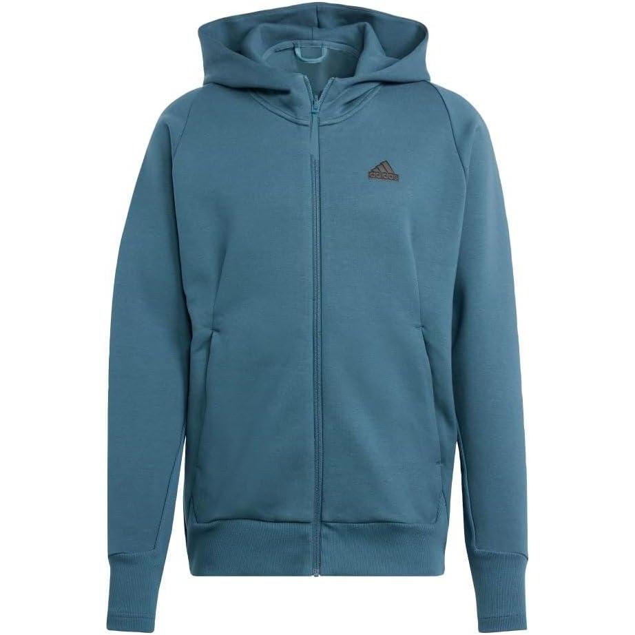 imageadidas Mens Zne Premium FullZip HoodieArctic Night
