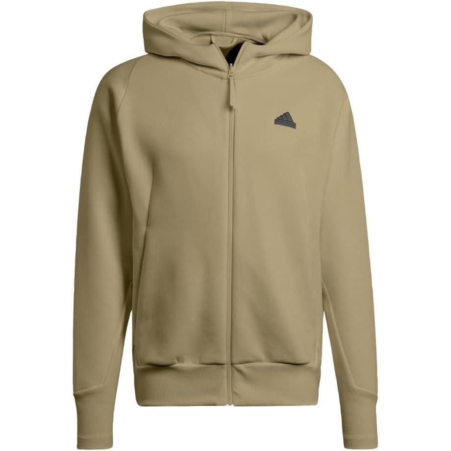 imageadidas Mens Zne Premium FullZip HoodieOlive Strata