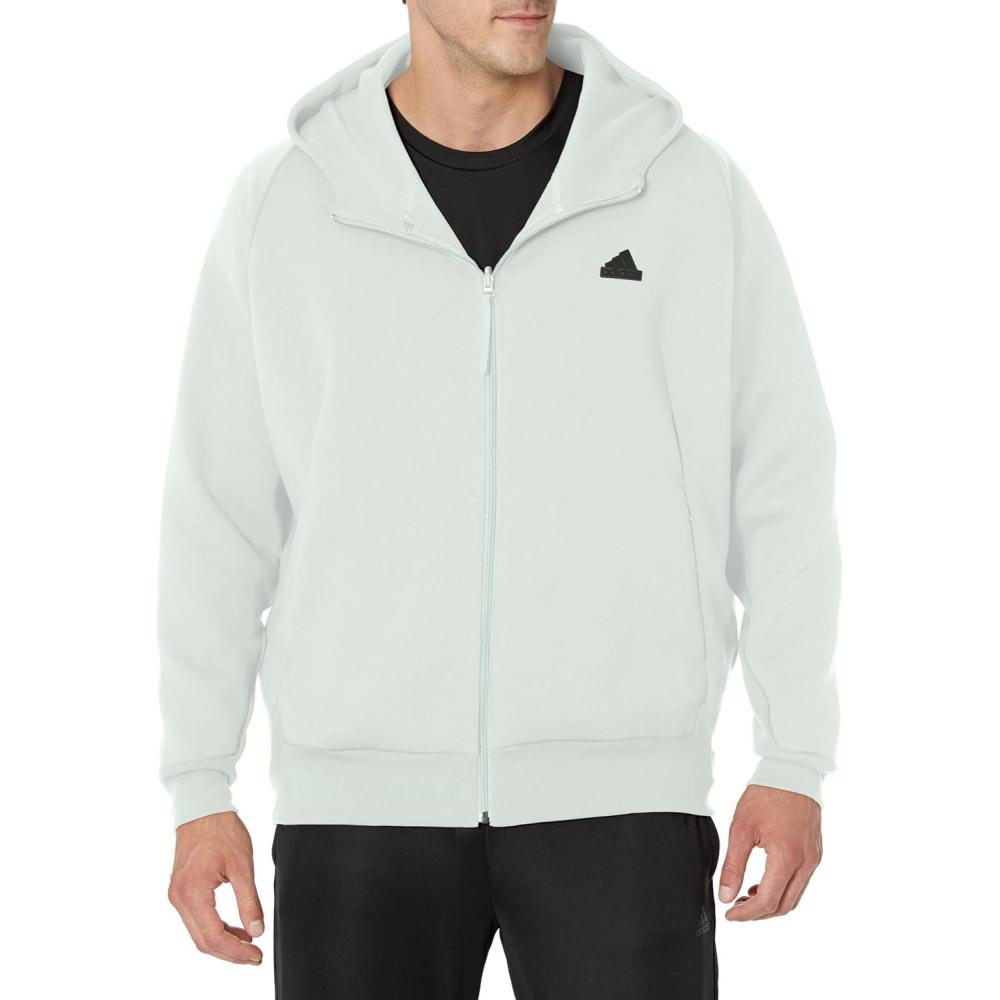 imageadidas Mens Zne Premium FullZip HoodieWonder Silver