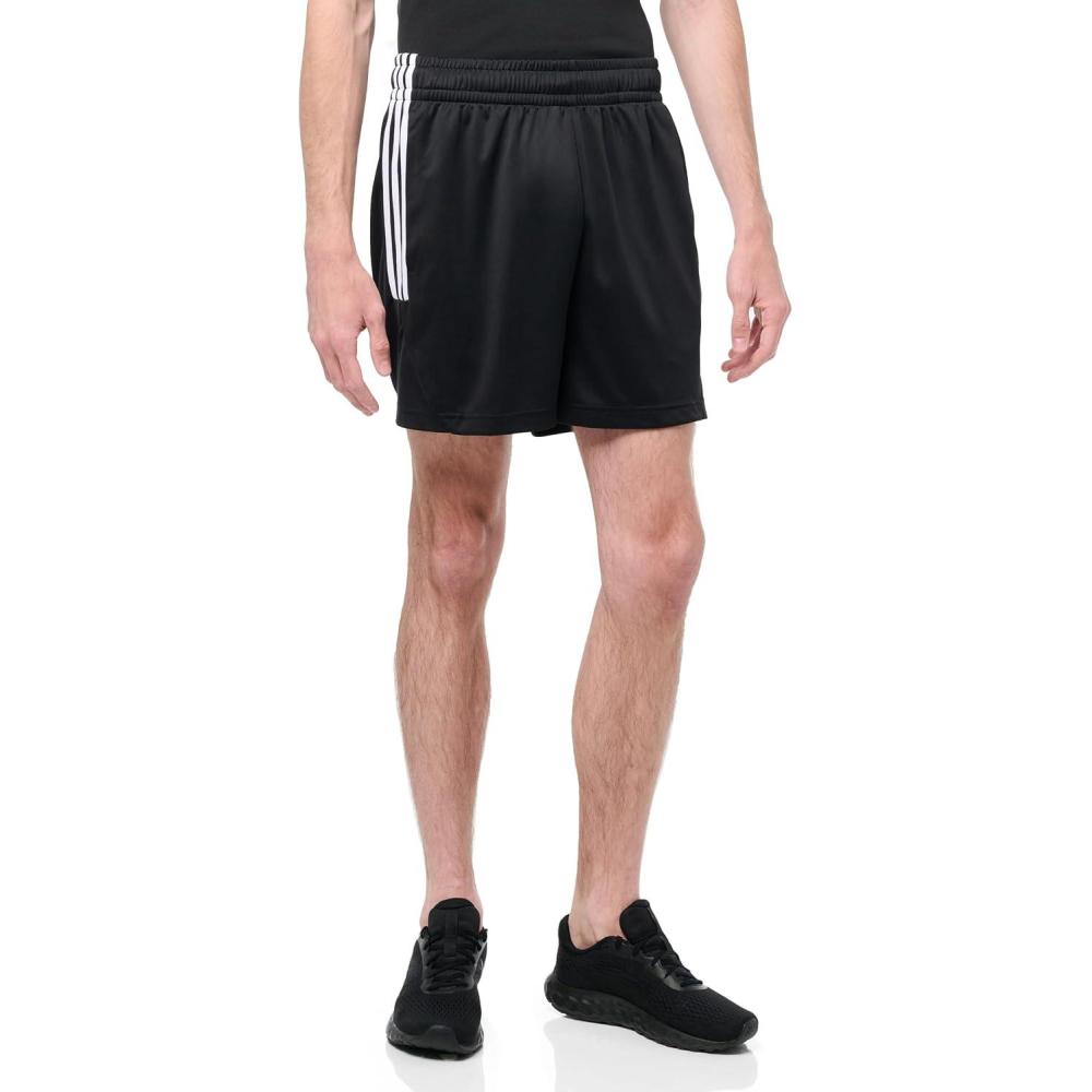 imageadidas Originals Mens Legends 3Stripes Shorts BlackWhiteBlack XSmall 9 Inch Inseam