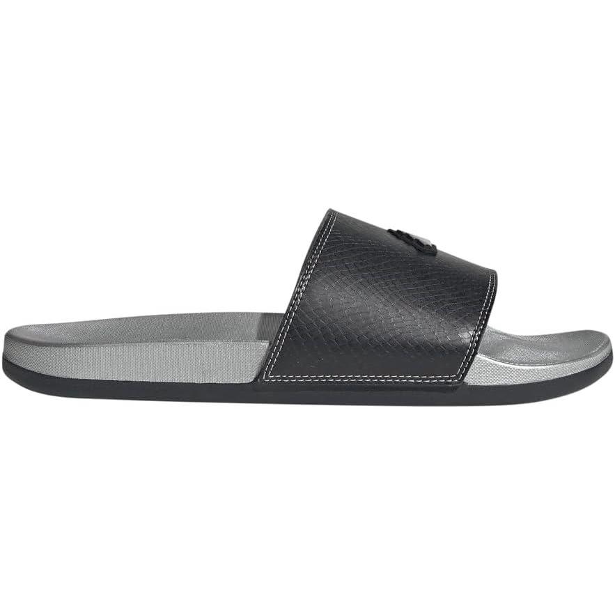 imageadidas Unisex Adult Adilette Comfort SlideBlackBlackSilver Metallic