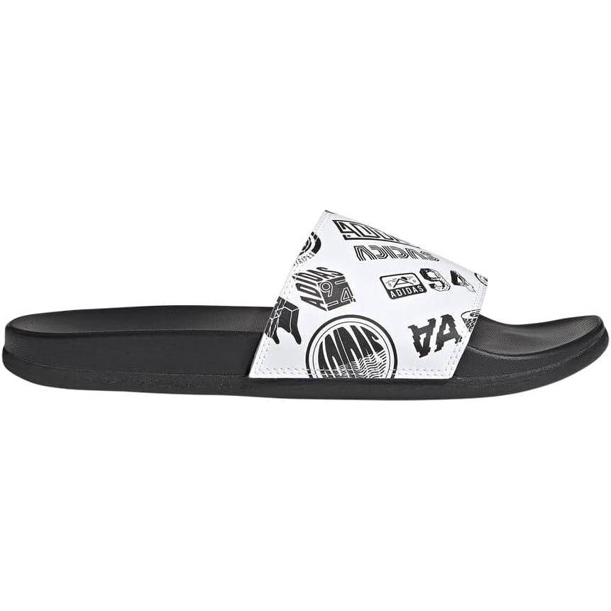 imageadidas Unisex Adult Adilette Comfort SlideWhiteBlackBlack