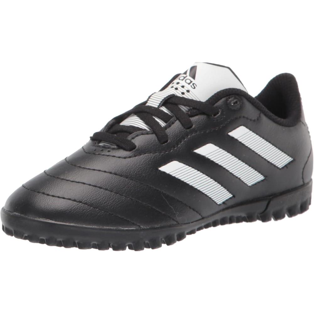imageadidas UnisexChild Goletto VII Turf Soccer ShoeBlackWhiteMetallic
