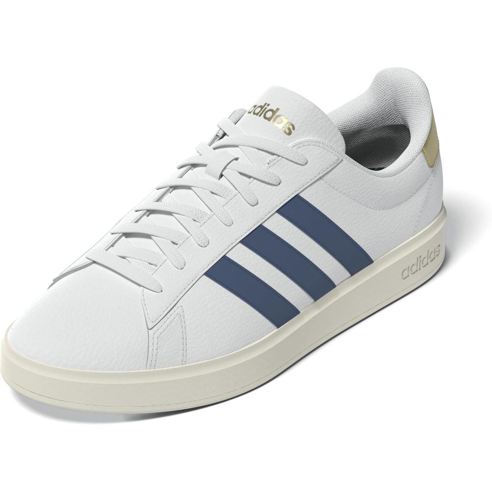 imageadidas Womens Grand Court 20 Tennis ShoeWhitePreloved InkMatte Gold