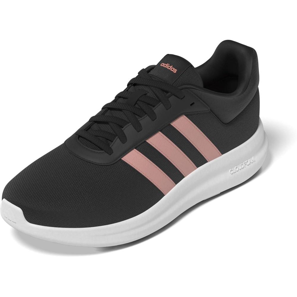 imageadidas Womens Lite Racer 40 SneakerBlackSemi Pink SparkSemi Pink Spark