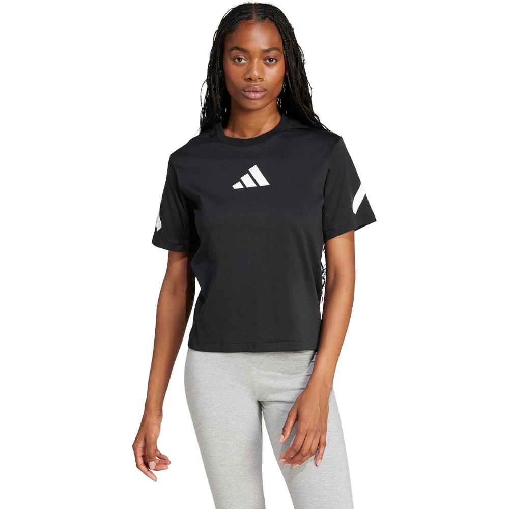 imageadidas Womens ZNE TShirtBlackWhite