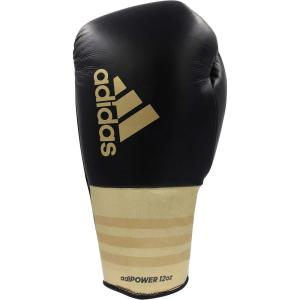 adidas Adi-Power Hybrid 500 Pro Boxing and Kickboxing Gloves(BLACK/GOLD)