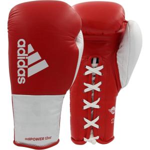 adidas Adi-Power Hybrid 500 Pro Boxing and Kickboxing Gloves(WHITE/RED)
