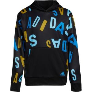 adidas Boys’ Active Sport Athletic Pullover Hooded Sweatshirt(Black)