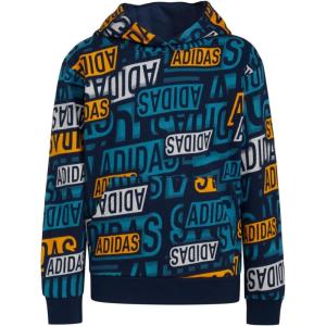 adidas Boys’ Active Sport Athletic Pullover Hooded Sweatshirt(Collegiate Navy)