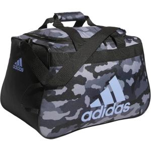 adidas Diablo Power Gym Small Duffel Bag for Men and Women – Lightweight for Sports and Travel(Camouflage Carbon/Black/Blue Spark)
