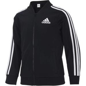 adidas Girls’ Zip Front Tricot Bomber Jacket(Adi Black Bomb)