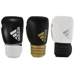 adidas Hybrid 200 Leather Boxing and Kickboxing Gloves for Women & Men(BLACK/WHITE)