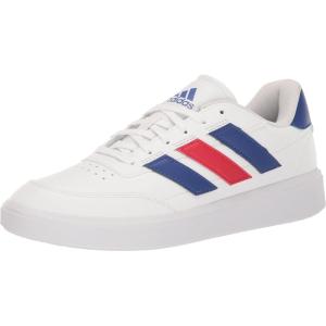 adidas Men’s Courtblock Sneakers(White/White/Better Scarlet)