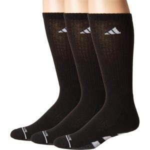 adidas Men’s Cushioned Crew Socks (3-Pair)(Black/White/Onix Grey)
