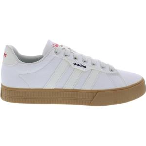 adidas Men’s Daily 3.0 Sneaker(Off White/Off White/Bright Red)