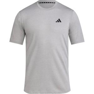 adidas Men’s Essentials Feel Ready Training T-Shirt(Medium Grey Heather/White/Black)
