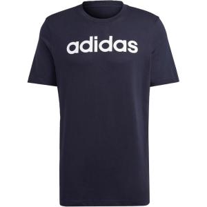 adidas Men’s Essentials Single Jersey Linear Embroidered Logo T(Ink/White)