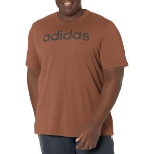 adidas Men’s Essentials Single Jersey Linear Embroidered Logo T(Preloved Brown)