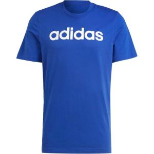 adidas Men’s Essentials Single Jersey Linear Embroidered Logo T(Semi Lucid Blue)