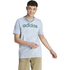 adidas Men’s Essentials Single Jersey Linear Embroidered Logo T(Wonder Blue)