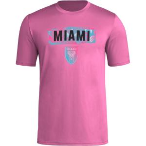 adidas Men’s Inter Miami Cf MLS Short Sleeve T-Shirt(Pink Miami)